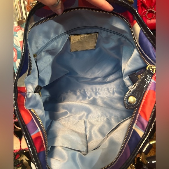 2008 SET Coach Madison Op Art Julianne Shoulder Bag w/ Fold-over Clutch Wristlet - Picture 7 of 15